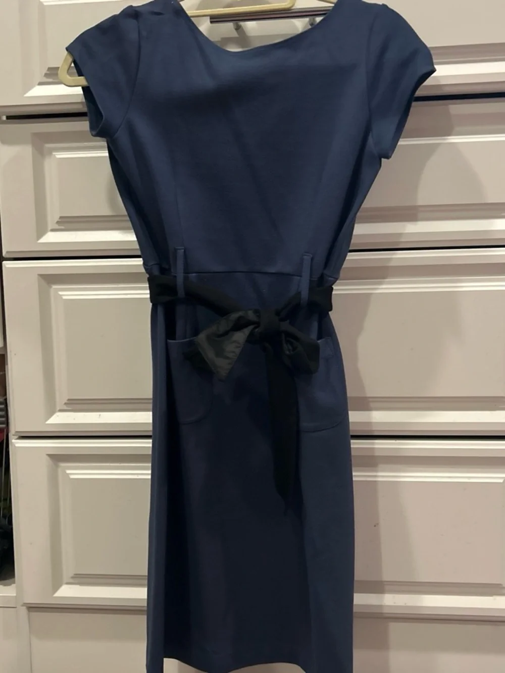 Theory Deep Navy Structured Dress - Picture 2 of 3